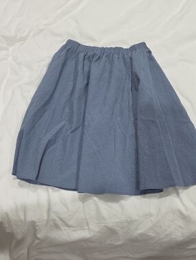 Ava And Lu Light Blue Gathered Waist Full Skirt